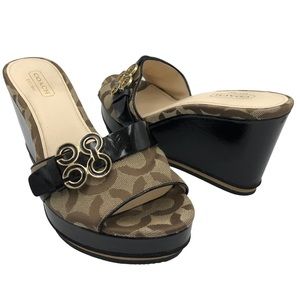 Coach 6.5 Women's Geri Platform Wedge Sandals